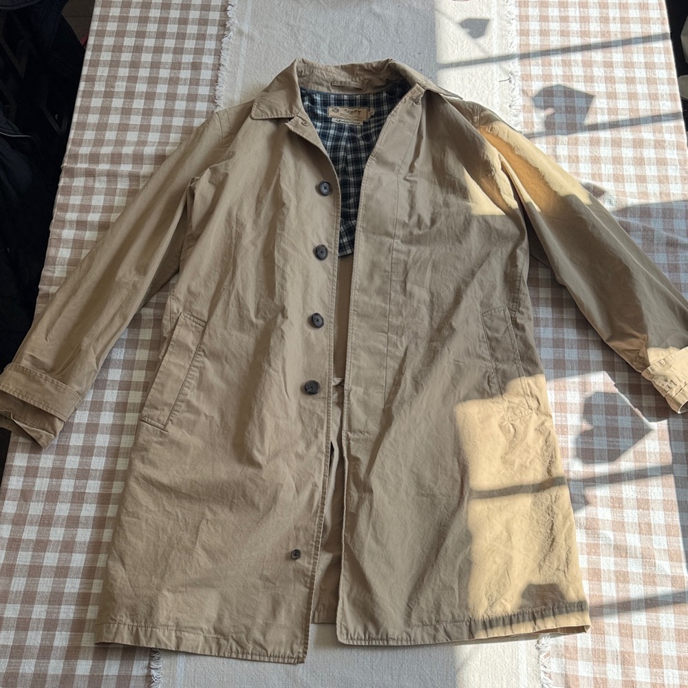 J. Crew Khaki Single-Breasted Trench Coat